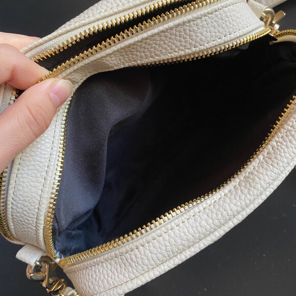 Saint Laurent Mini Lou Camera Grain De Poudre Matelasse Ivory Shoulder Bag - Picture 3 of 16